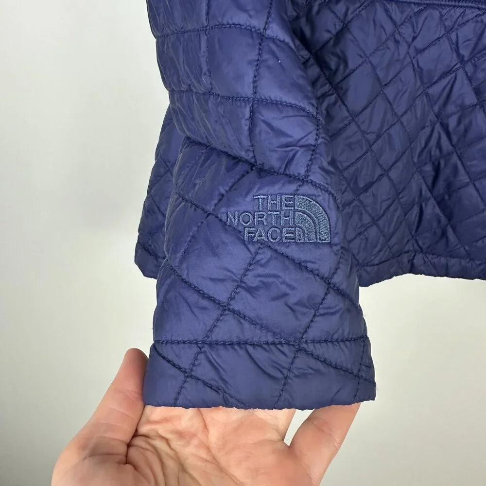 The North Face Women's Quilted Insulated Luna Jacket Coat Blue Medium - Picture 5 of 9